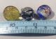 Mixed Of Nine Vintage Paperweight Glass Goldstone Fleck Bubbles Buttons 2 Buttons photo 7