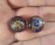 Vintage Paperweight Glass Swirl Back Goldstone Fleck Shank Buttons Buttons photo 6