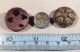 11 Assorted Metal & Fabric Antique Perfume Buttons Buttons photo 3