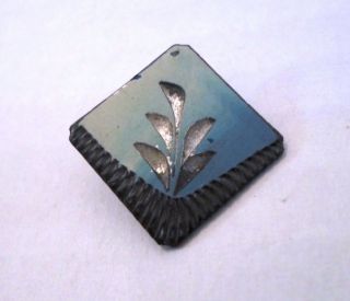 Vintage Metal Painted Button,  Brazed/soldered Shank,  Possibly 18c photo