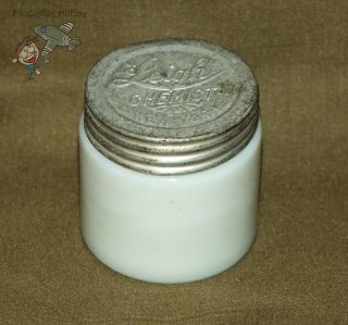 Milk Glass Medicine Jar 1920 - 40s 