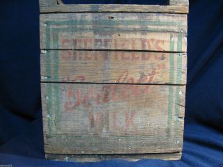 Vintage 1920 ' S - ' 30s Sheffields Sealect Wooden Milk Box - Rustic Primitive photo