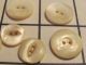 Antique Set 36 Hand Carved Button Pearl Sea Shell Sew Thru 1/2 