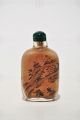 Qing Beijing Peking Glass Sign Snuff Bottle Interior Reverse Painted Bear Eagle Snuff Bottles photo 2