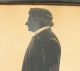 Antique Painted Full Length Silhouette Of A Gentleman With Gold Highlights Primitives photo 1