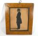 Antique Painted Full Length Silhouette Of A Gentleman With Gold Highlights Primitives photo 2