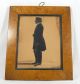 Antique Painted Full Length Silhouette Of A Gentleman With Gold Highlights Primitives photo 5