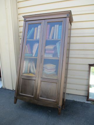 51930 Library Decorated 2 Door Bookcase Cabinet photo