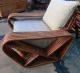Mid - Century Paul Frankl 6 Strand Square Pretzel Rattan Armchair Mid-Century Modernism photo 2