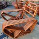 Mid - Century Paul Frankl 6 Strand Square Pretzel Rattan Armchair Mid-Century Modernism photo 5