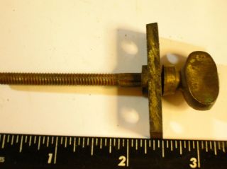 Brass Turn Handle In Brass Plate Steel Bolt Vintage Rare Hardware photo