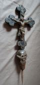 Antique Wooden Processional Reliquary Cross - Xvi / Xvii Century - Museum Item Byzantine photo 2