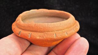 Roman Terracotta Oil Bowl/dish From Britannia photo