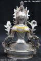 9 Buddhism White Copper Silver Gild White Tara Guan Yin Kwan - Yin Boddhisattva Kwan-yin photo 4