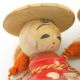 F/s Japan Japanese Vintage Kokeshi Wood Doll Happy Fortune 2pc Asian Antique 6cm Dolls photo 9
