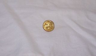 Antique Goldtone Metal Indiana Seal Uniform Button - Clothing - Superior Quality photo