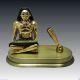 Egyptian Pharaoh Golden Seated Scribe With Golden Color Pen,  Collectable Egyptian photo 3