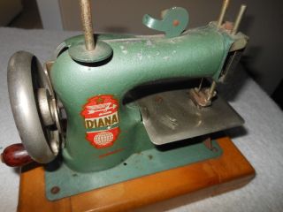 Antique Toy Diana German Sewing Machine Germany Schuphoff Metal Hand Crank photo