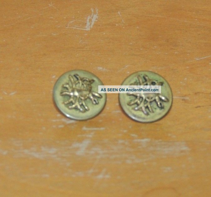 Antique 2 Running Fox Hunting/hunt Club Buttons Brass Firmin ' S Ld London Small Buttons photo