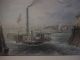 Brooklyn New York Ferry Antique C1838 Colored Print Other photo 4