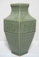 Antique Chinese Porcelain Celadon Hexagonal Vase Vases photo 4