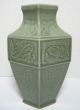 Antique Chinese Porcelain Celadon Hexagonal Vase Vases photo 5