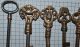 19 Antique Skeleton Keys,  Ornate,  Folding Key,  1800 ' S,  Imported France,  Brass Locks & Keys photo 9