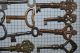 19 Antique Skeleton Keys,  Ornate,  Folding Key,  1800 ' S,  Imported France,  Brass Locks & Keys photo 3