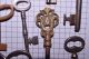 19 Antique Skeleton Keys,  Ornate,  Folding Key,  1800 ' S,  Imported France,  Brass Locks & Keys photo 7