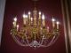 18 Light Rare Crystal Chain Chandelier Goldbronze Lamp Vintage Old Chandeliers, Fixtures, Sconces photo 1