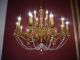 18 Light Rare Crystal Chain Chandelier Goldbronze Lamp Vintage Old Chandeliers, Fixtures, Sconces photo 2
