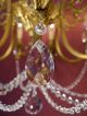 18 Light Rare Crystal Chain Chandelier Goldbronze Lamp Vintage Old Chandeliers, Fixtures, Sconces photo 7