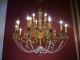 18 Light Rare Crystal Chain Chandelier Goldbronze Lamp Vintage Old Chandeliers, Fixtures, Sconces photo 8