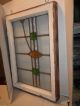 Antique Vintage Old Art Deco Lead Leaded Stained Glass Window Frame 1900-1940 photo 5