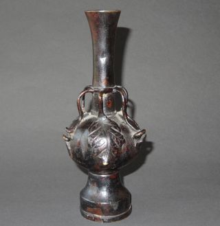 18th Or Earlier Chinese Bronze Vase - Red Brown Patina - No Mark - 18.  5 Cm - 7 Inches photo