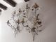 C1950 French Beaded Crystal Flowers Prisms 4 Light Outrageous Sconces Vintage Chandeliers, Fixtures, Sconces photo 2