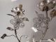 C1950 French Beaded Crystal Flowers Prisms 4 Light Outrageous Sconces Vintage Chandeliers, Fixtures, Sconces photo 3