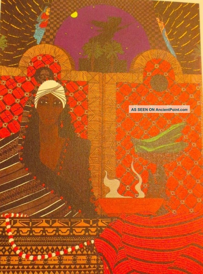 Vintage Oricha Oba / Obba Nani Greetings Card Santeria Lukumi Yoruba Orisha Other photo