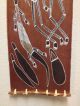 Thompson Ngainmira Aboriginal Art Bark Painting Hunting Mimis Oenpelli 27x10 Pacific Islands & Oceania photo 2