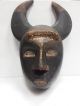 Antique African Igbo Wood Carved Mask With Horns Masks photo 3