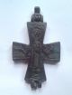 Ancient Byzantine Reliquary Cross Pendant (with Latin Inscriptions) Near Eastern photo 1
