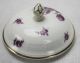 Antique Nymphenburg Sugar Bowl Lidded Exquisite With Red/purple Roses Gold Leaf Bowls photo 9