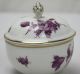 Antique Nymphenburg Sugar Bowl Lidded Exquisite With Red/purple Roses Gold Leaf Bowls photo 1