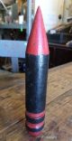 Antique Black And Red Painted Pencil - Shaped Industrial Wooden Pattern Form Mold Industrial Molds photo 9
