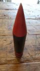 Antique Black And Red Painted Pencil - Shaped Industrial Wooden Pattern Form Mold Industrial Molds photo 7