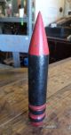 Antique Black And Red Painted Pencil - Shaped Industrial Wooden Pattern Form Mold Industrial Molds photo 8