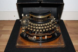 Antique Typewriter Imperial B Schreibmaschine (w/ Base And Case) 1900 ' S photo