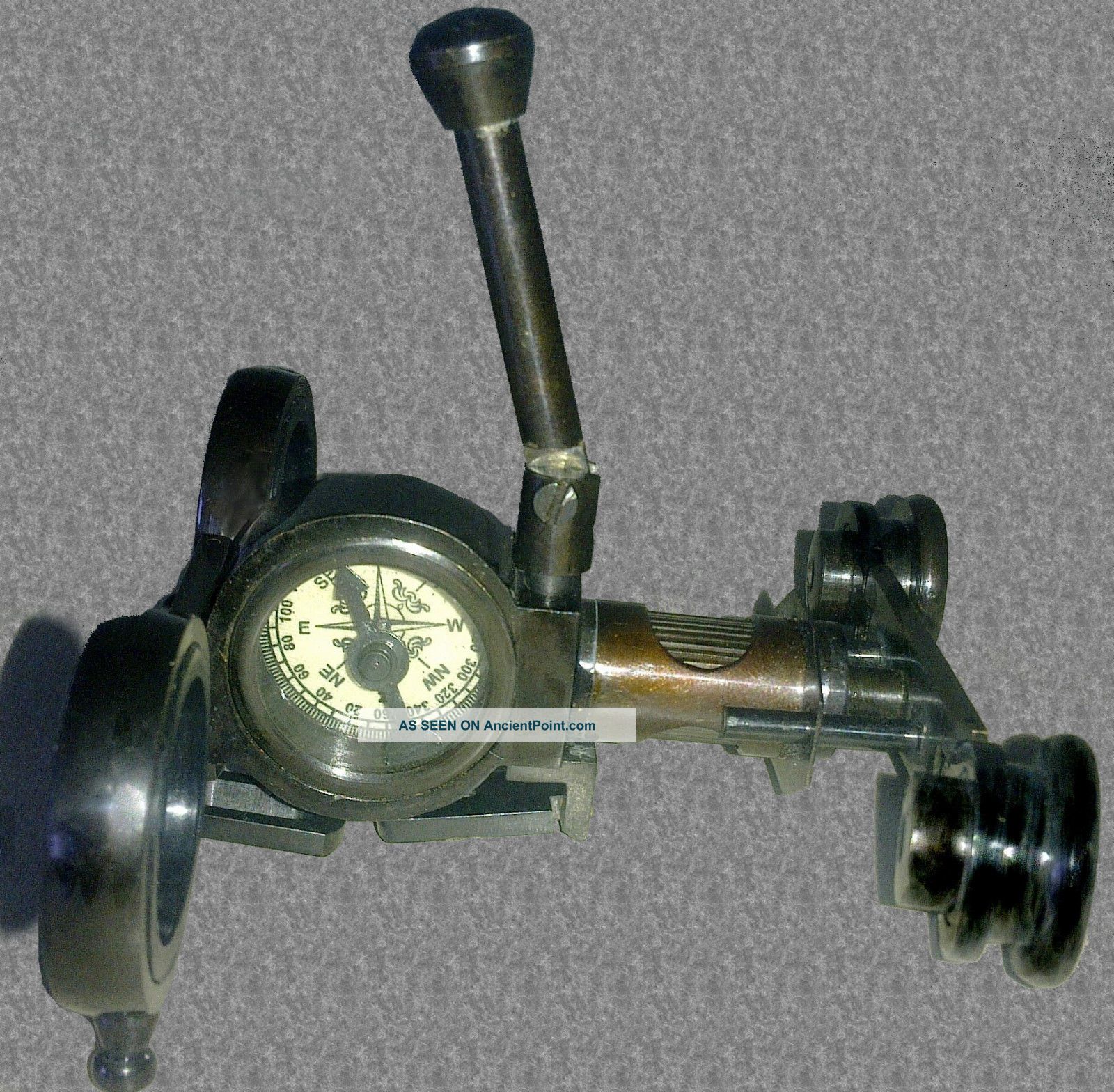 Brass Monocular W/handle - Compass Pocket Binocular Vintage Replica Gift Telescopes photo