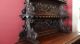 Antique English Carved Oak Cabinet Sideboard Bookcase Renaissance Carved Lion 1800-1899 photo 6