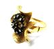 Rose Cut Diamond Gold Plated Antique Look Authentic Jewelry Ring Size Us 7 Islamic photo 2